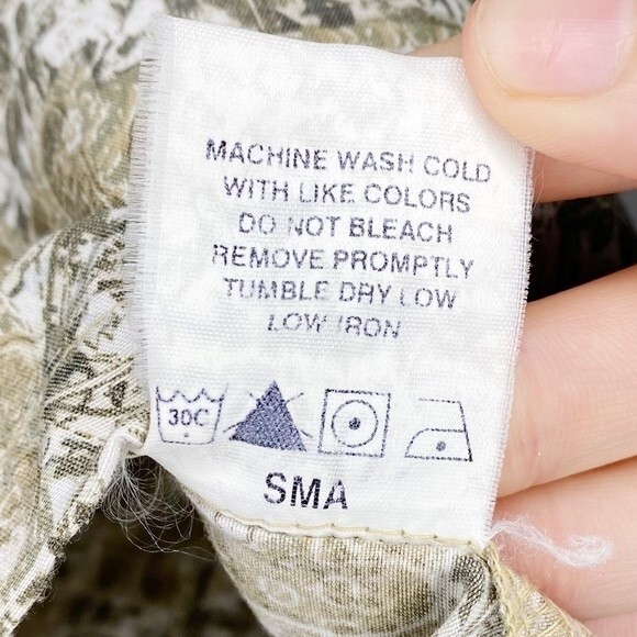 Columbia Mens Green Hawaiian Marlin Fish Button Up Camp Shirt Size Large - Picture 7 of 9